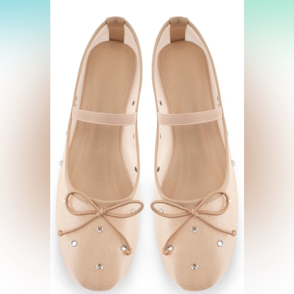 Mesh ballet slippers with studs size 7 unworn new with tags great quality